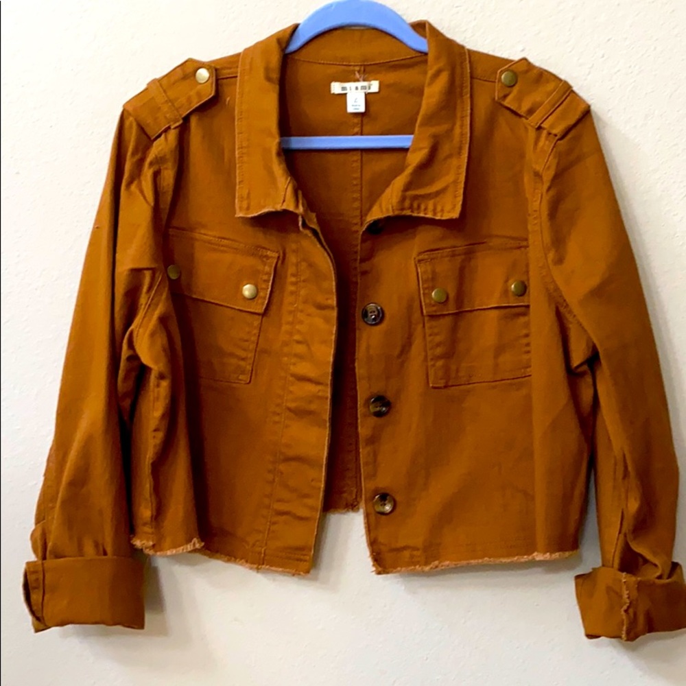 Tan Cropped Jacket
